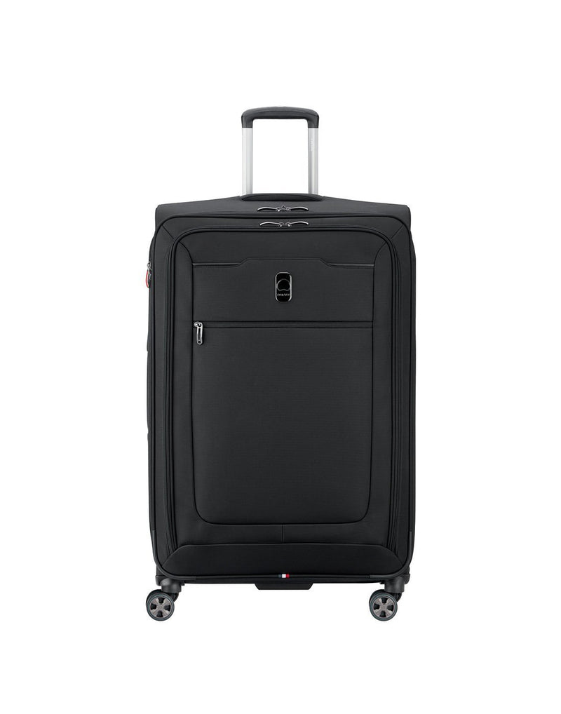 Delsey paris hyperglide 29" black colour luggage bag front view