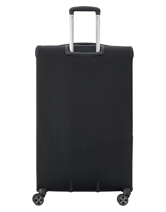 Product Image – Delsey paris hyperglide 29" black colour luggage bag back view