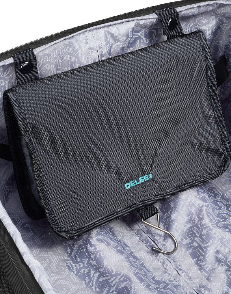 Delsey paris hyperglide 29" black colour luggage bag inside pocket