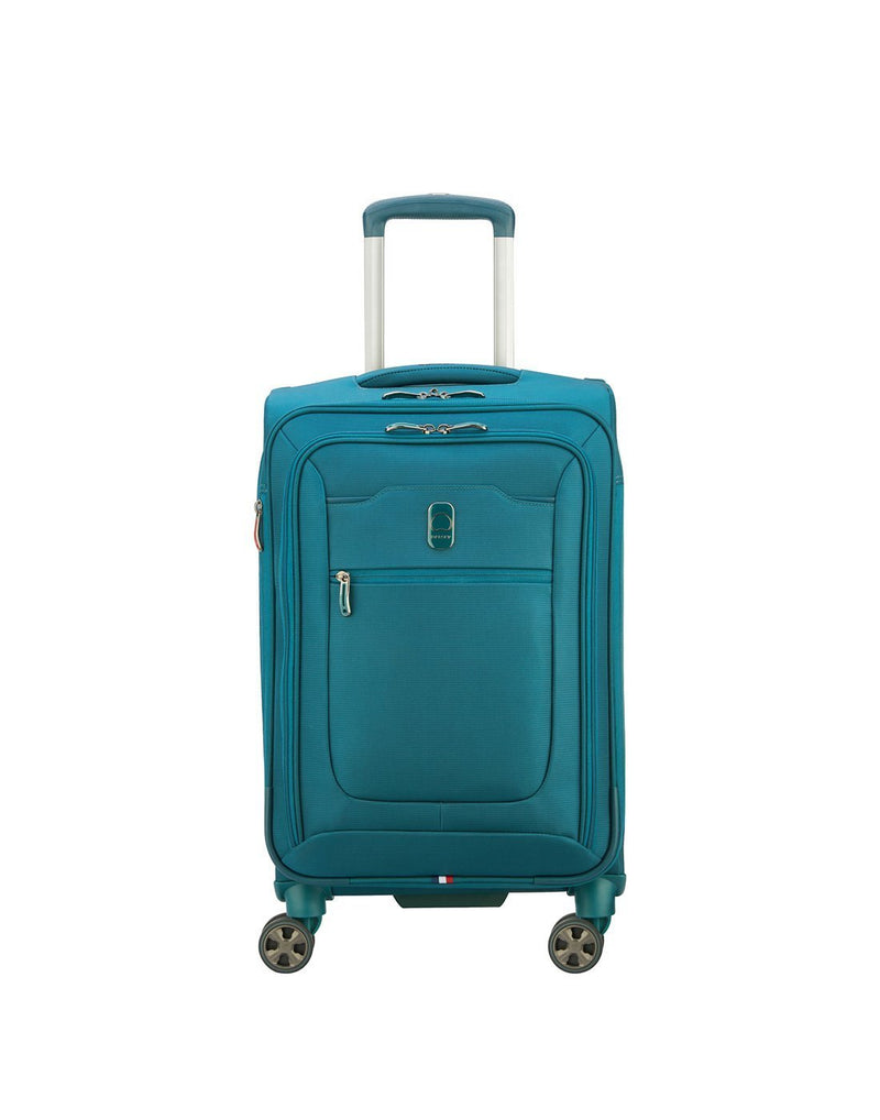 Delsey Paris Hyperglide 19" Spinner teal colour luggage bag front view