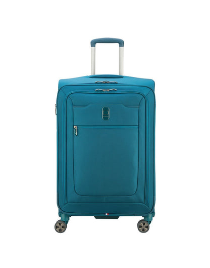 Delsey paris hyperglide 25" teal colour luggage bag front view