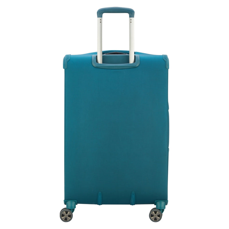Delsey paris hyperglide 25" teal colour luggage bag back view
