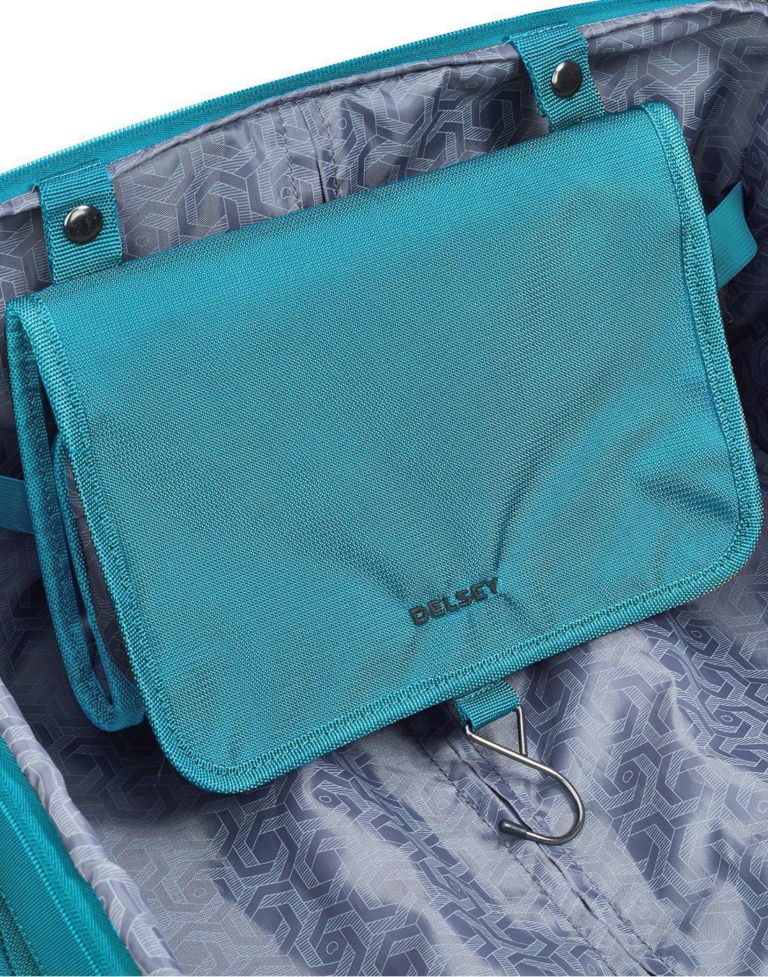 Delsey paris hyperglide 29" teal colour luggage bag  inside pocket