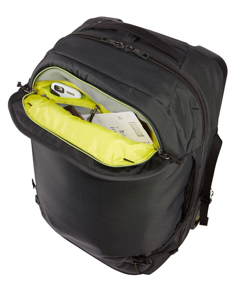 Thule subterra 55cm/22 dark shadow colour luggage bag top pocket