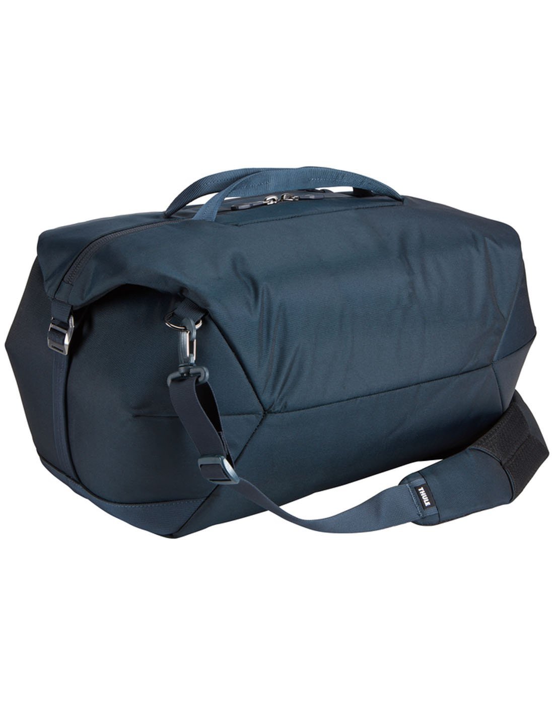 Thule subterra 45L mineral colour duffel bag back view