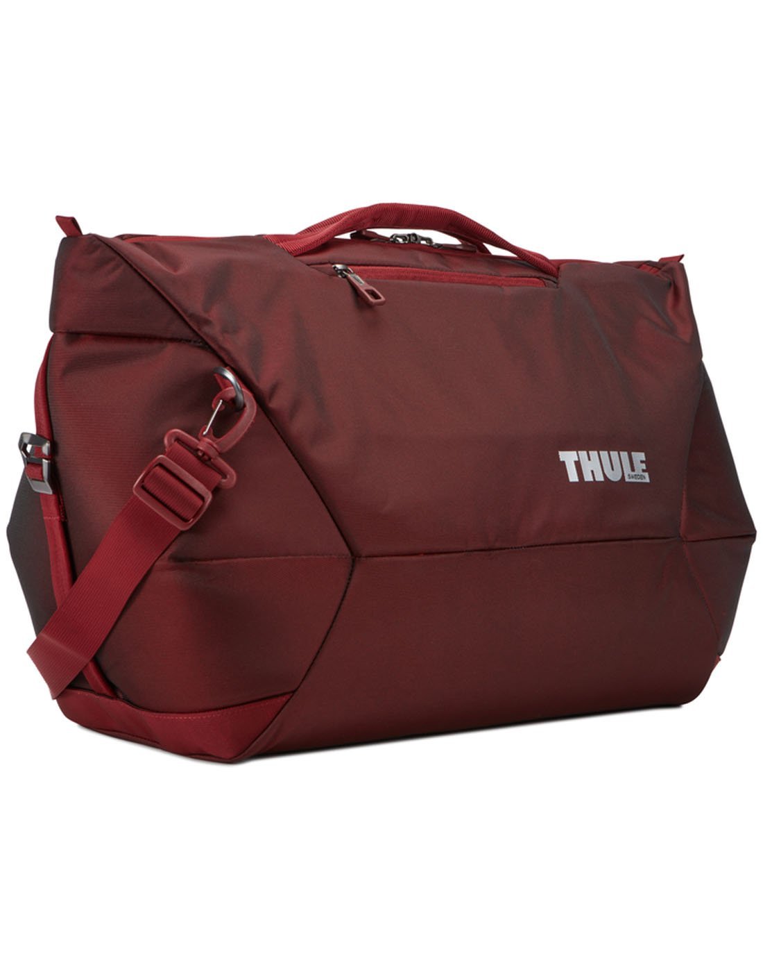 Thule subterra 45L ember colour duffel bag corner view