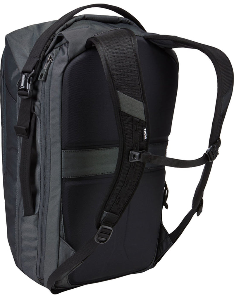 Thule subterra 34L dark shadow colour travel backpack back view