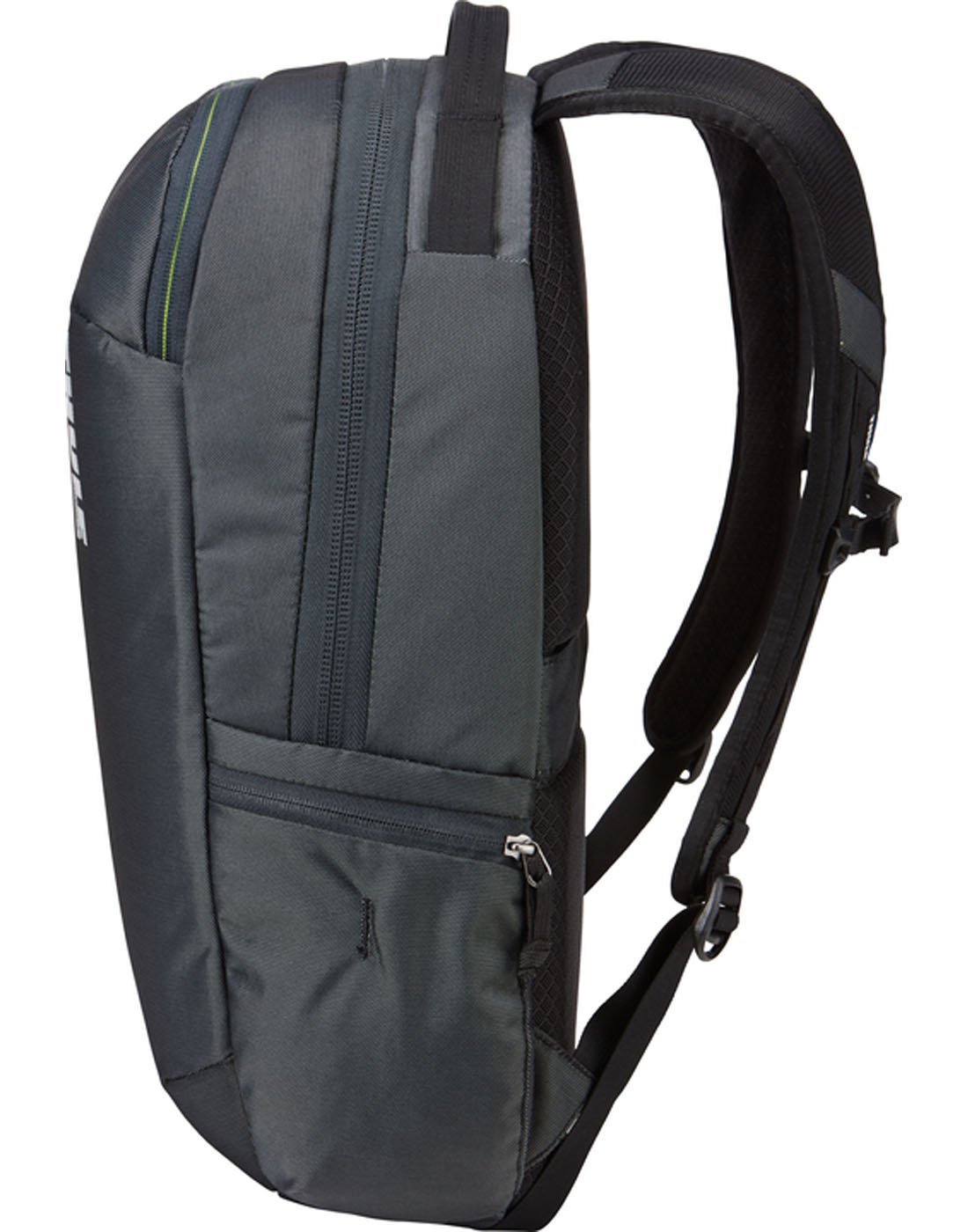 Thule subterra 23L dark shadow colour backpack side view