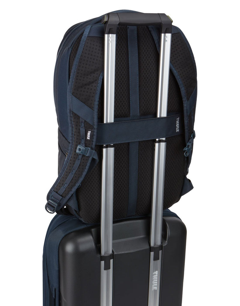 Thule subterra 23L mineral colour backpack on luggage bag