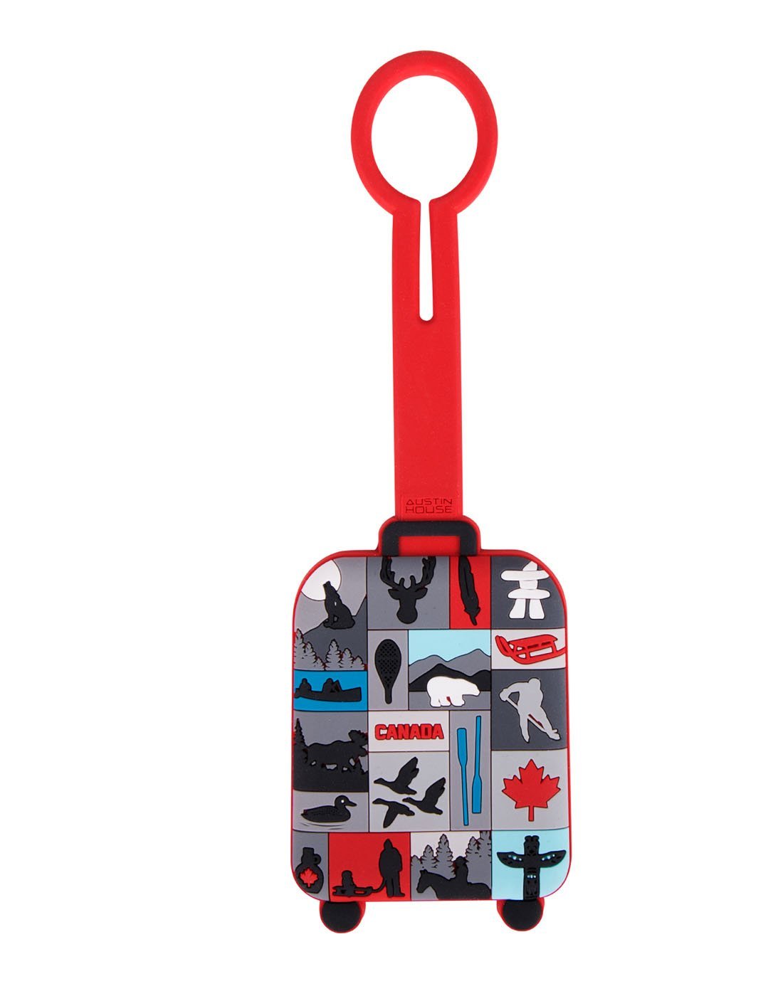 Austin house canadiana kit printed luggage tag