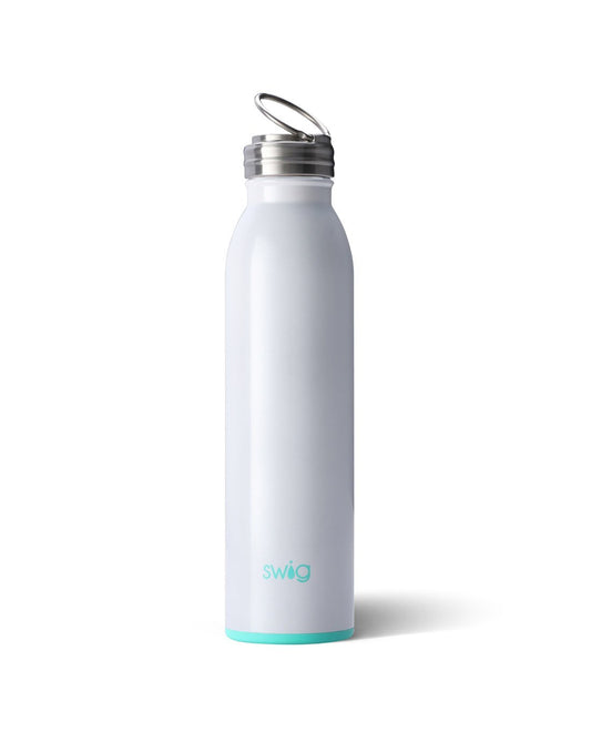 Product Image – Swig 20 oz bottle - diamond white back view