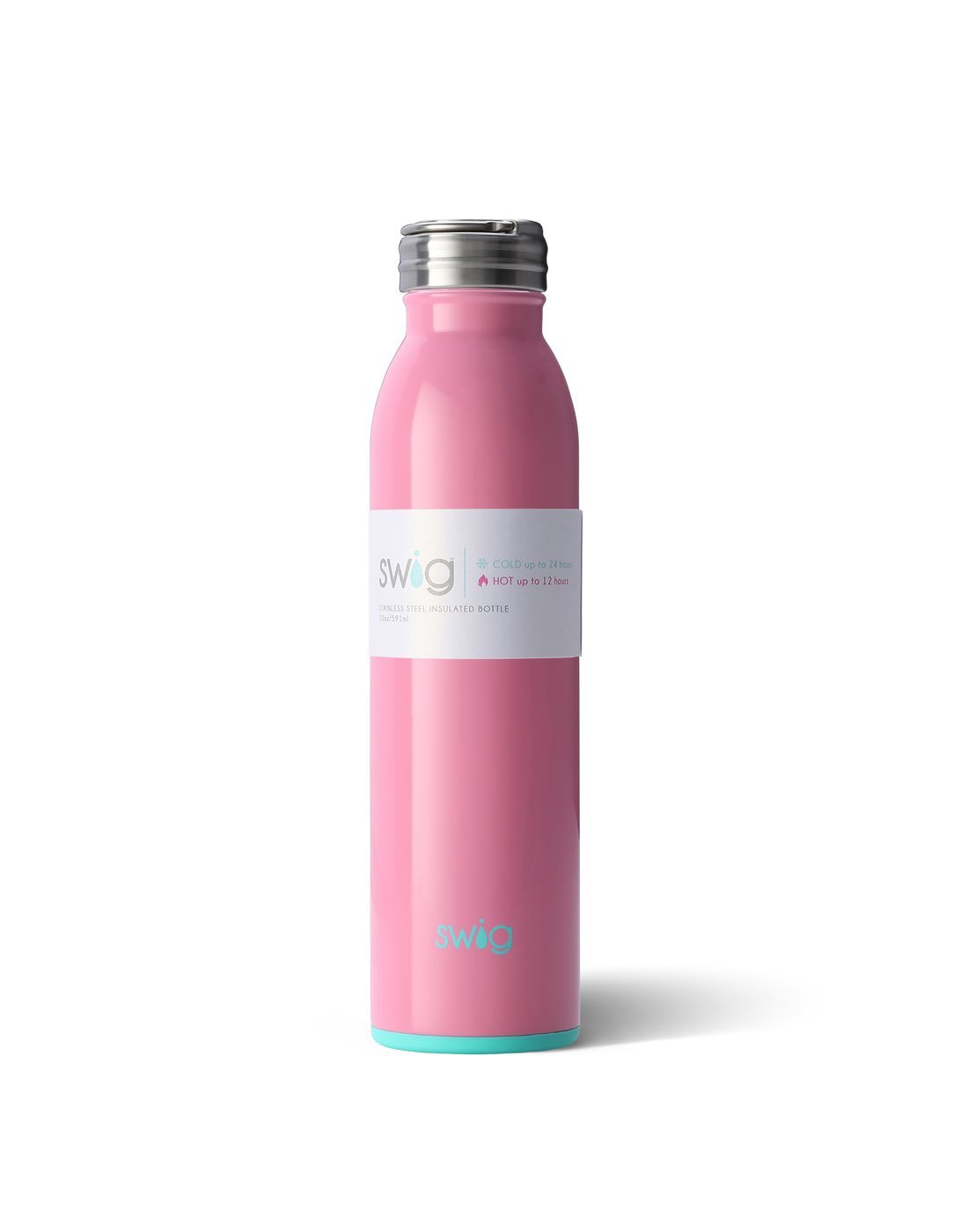 Swig 20 oz bottle - peony front view