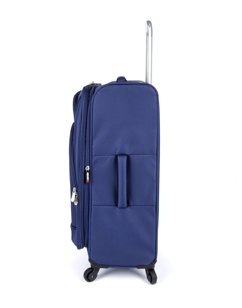 Ricardo beverly hills 24" expandable spinner navy colour luggage bag side view