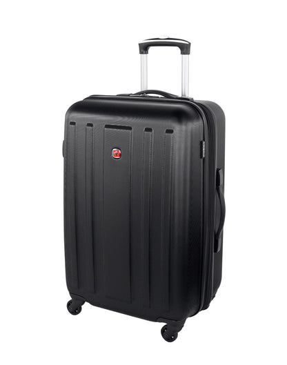 La sarinne 24" expandable spinner black colour luggage bag front view