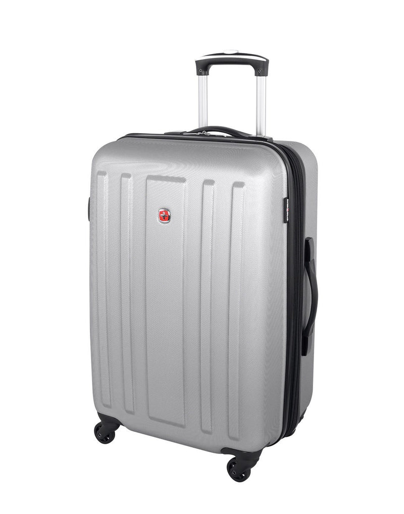 La sarinne 24" expandable spinner silver colour luggage bag front view