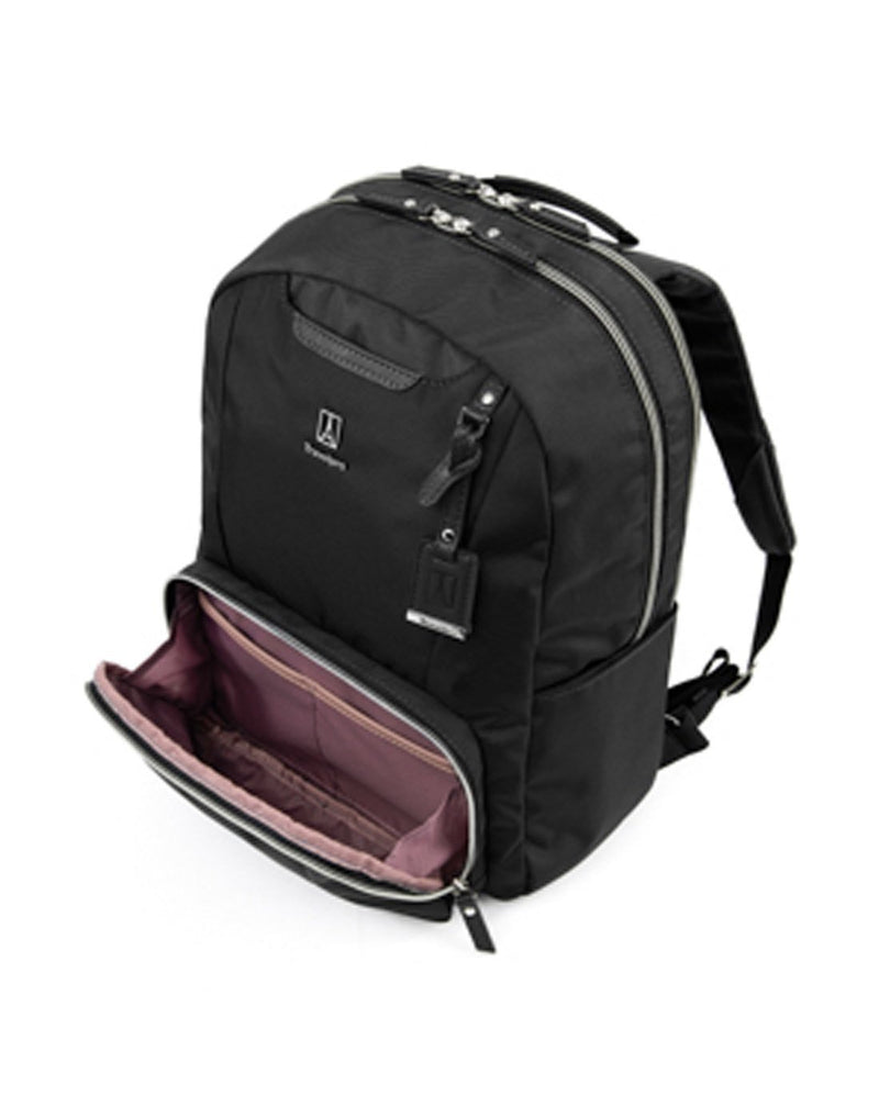 Travelpro maxlite 5 women's black colour backpack opened front pocket