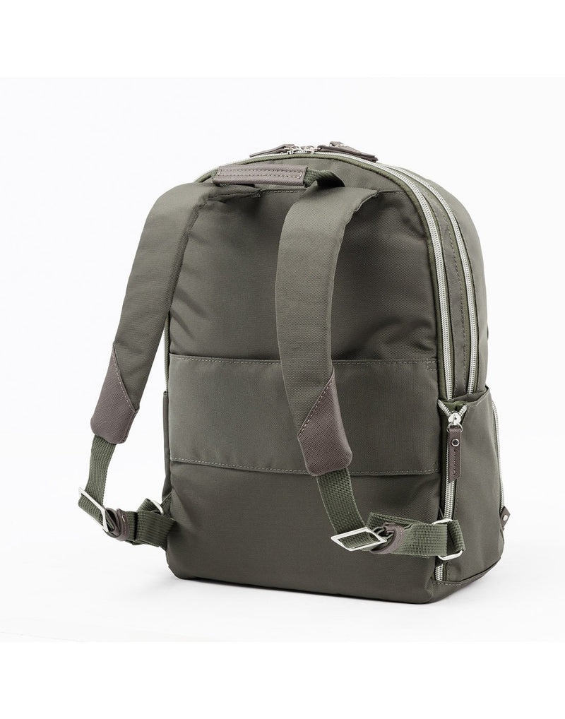 Travelpro maxlite 5 women's slate green colour backpack back view