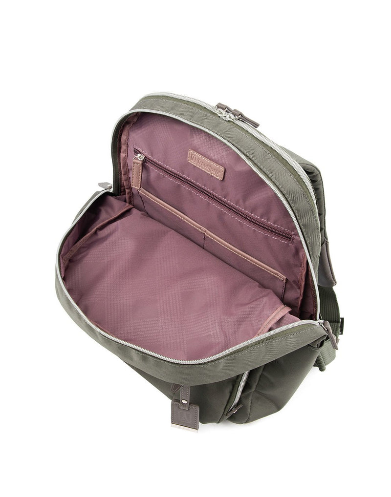 Travelpro maxlite 5 women's slate green colour backpack interior