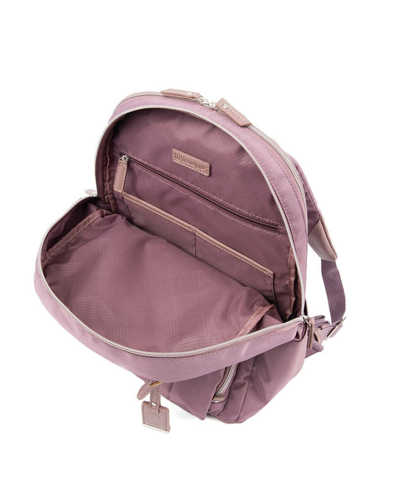 Travelpro maxlite 5 women's dusty rose colour backpack interior