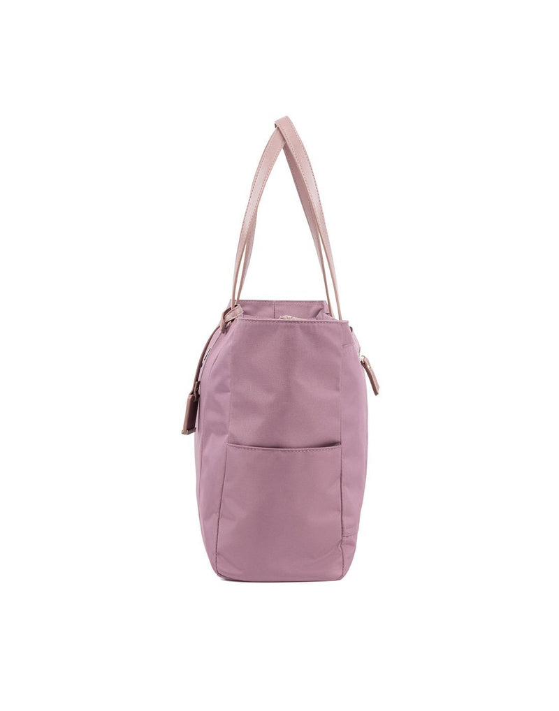 Travelpro maxlite 5 women's dusty rose tote colour side view