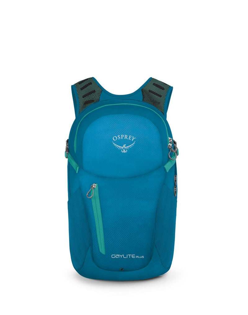 Osprey daylite plus sagebrush blue colour backpack front view