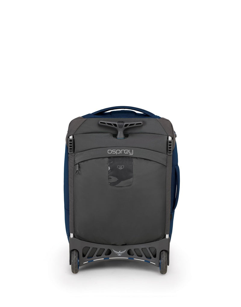 Osprey ozone 42L/21.5" buoyant blue colour luggage bag back view