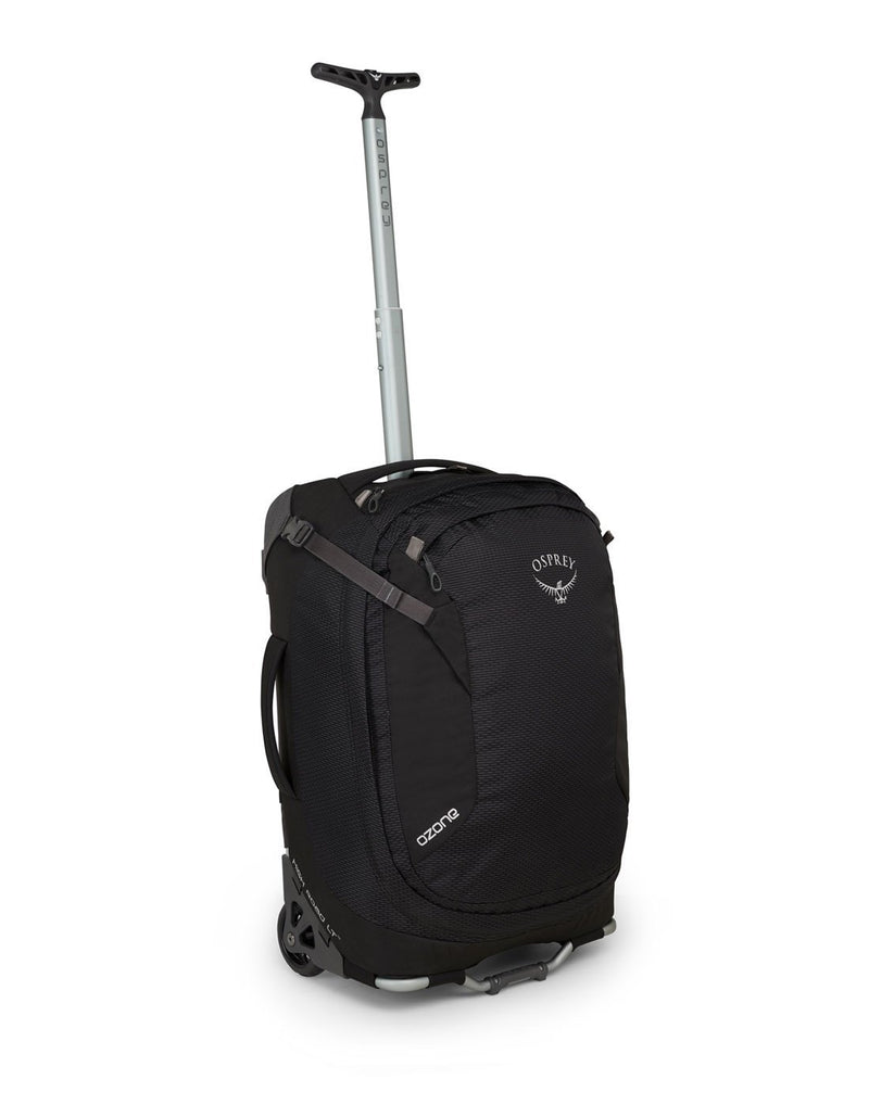 Osprey ozone 42L/21.5" black colour luggage bag side corner view