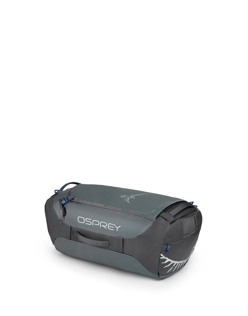 Osprey transporter 65 expedition pointbreak grey colour duffle bag right side view