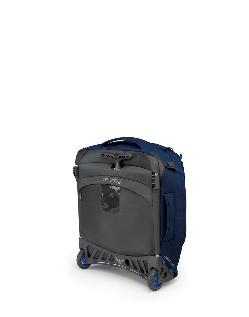 Osprey ozone 38L/19.5" global buoyant blue colour luggage bag back view
