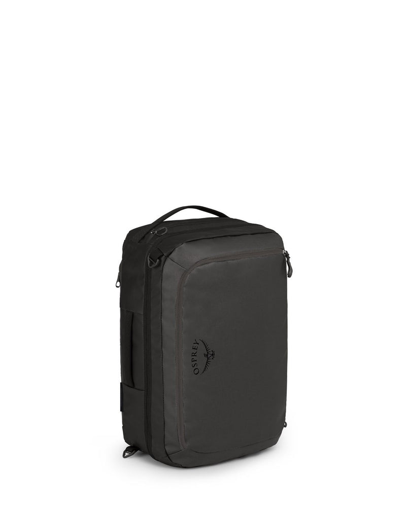 Osprey transporter global black colour luggage bag corner view