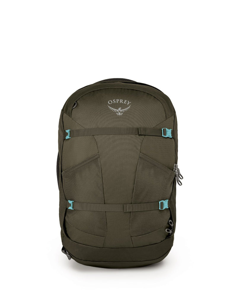 Osprey fairview 40 misty grey colour women's backpack front view
