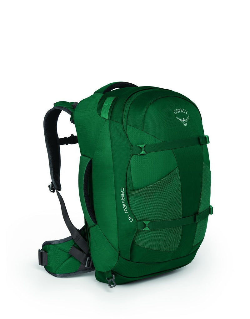 Osprey fairview 40 rainforest green colour women's backpack hero shot