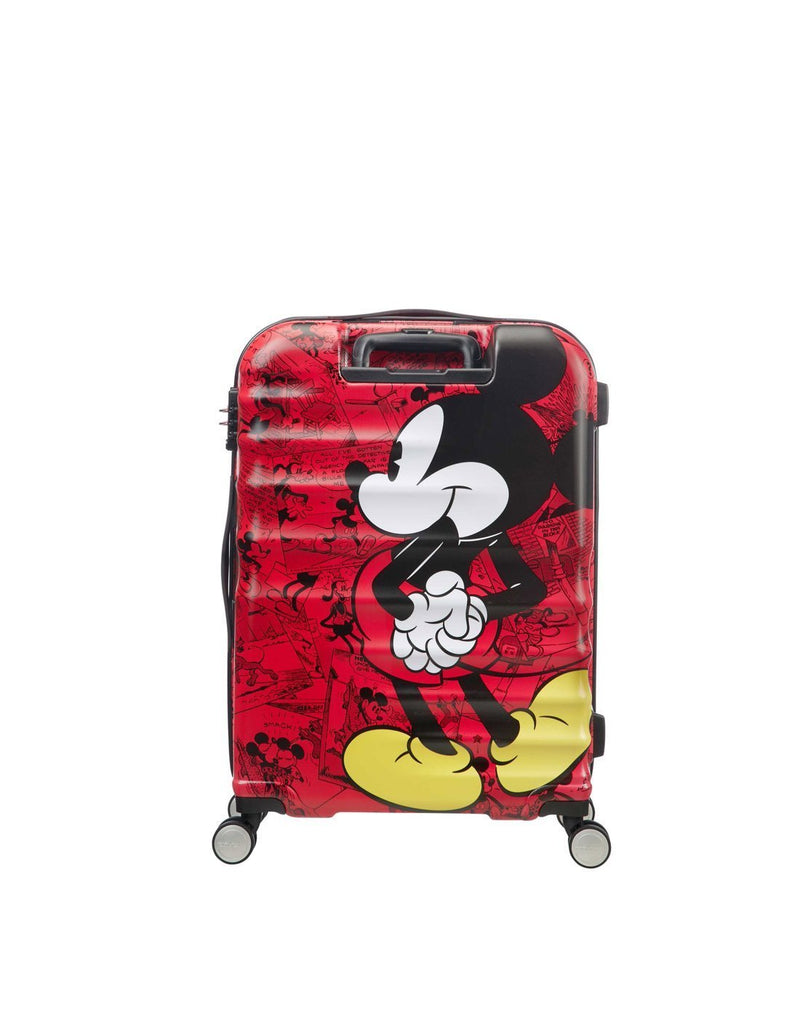 American tourister disney wavebreaker mickey luggage bag back view