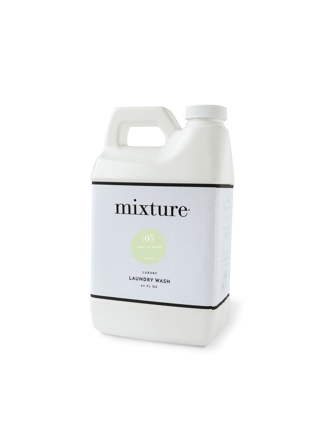 Mixture luxury laundry wash 64 fl oz. salt & sage scent front view