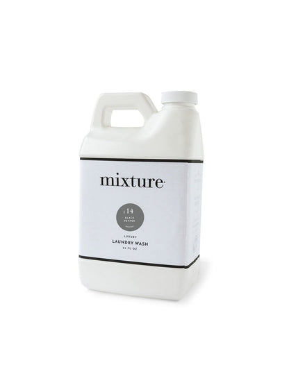 Mixture luxury laundry wash 64 fl oz. black pepper scent front view