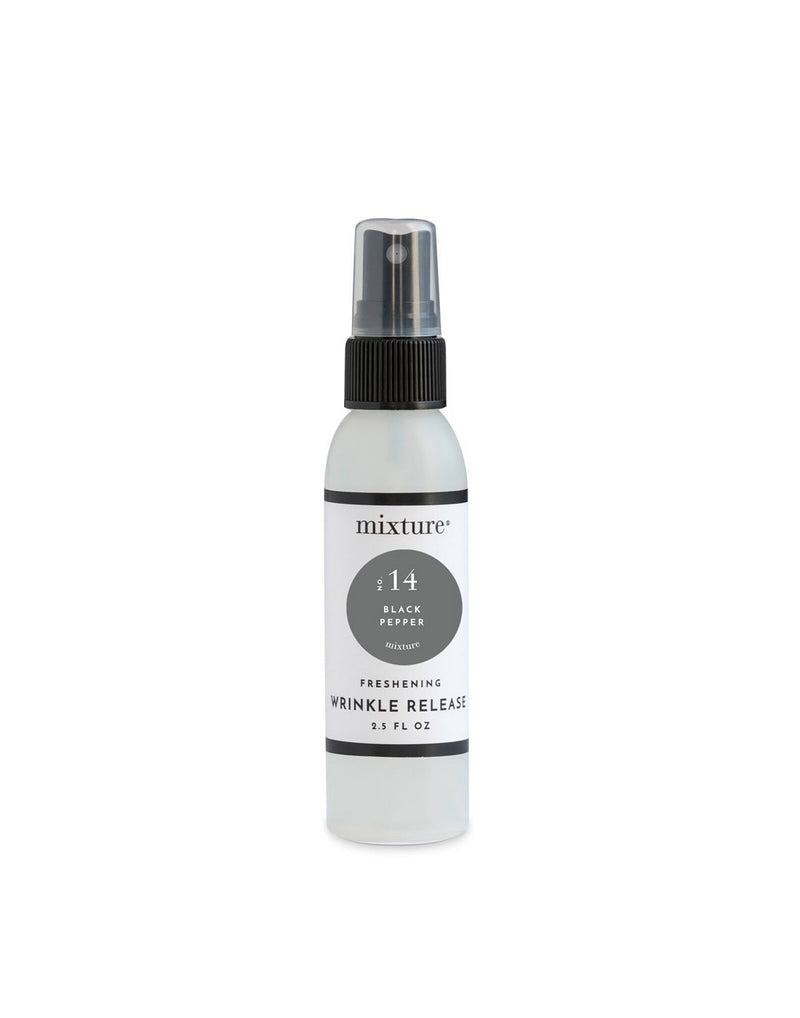Mixture to go wrinkle release spray 2.5 fl. oz. black pepper scent front view