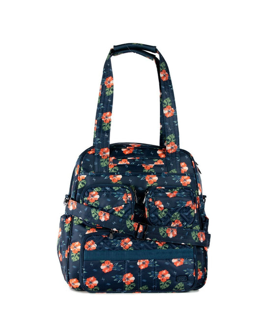 Product Image – Lug puddle  aloha navy desing jumper tote bag front view