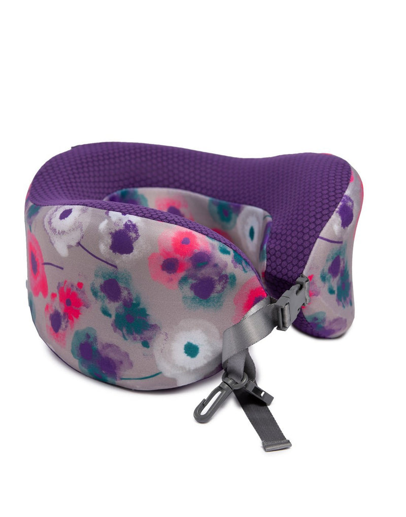 Lug snuz wrap travel watercolour purple neck pillow corner view