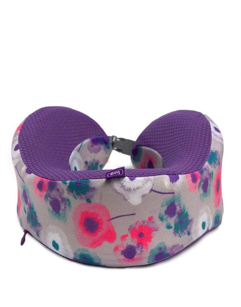 Lug snuz wrap travel watercolour purple neck pillow back view
