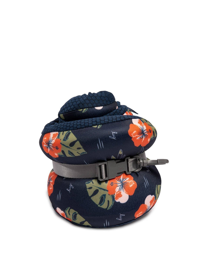 Lug snuz wrap travel aloha navy colour neck pillow compressed back  view