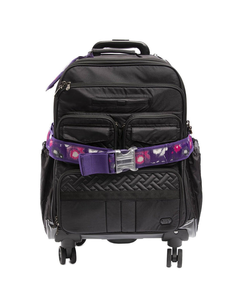 Using lug baggage claim set watercolour purple front view
