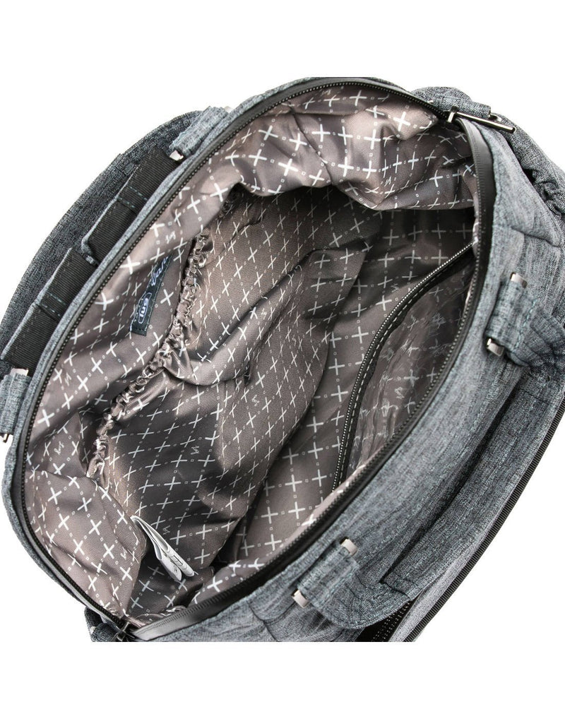 Lug canter heather grey colour bag inside view