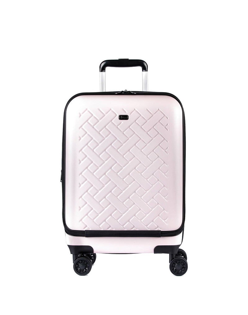 Lug booster wheelie carry-on shimmer powder pink colour luggage bag front view