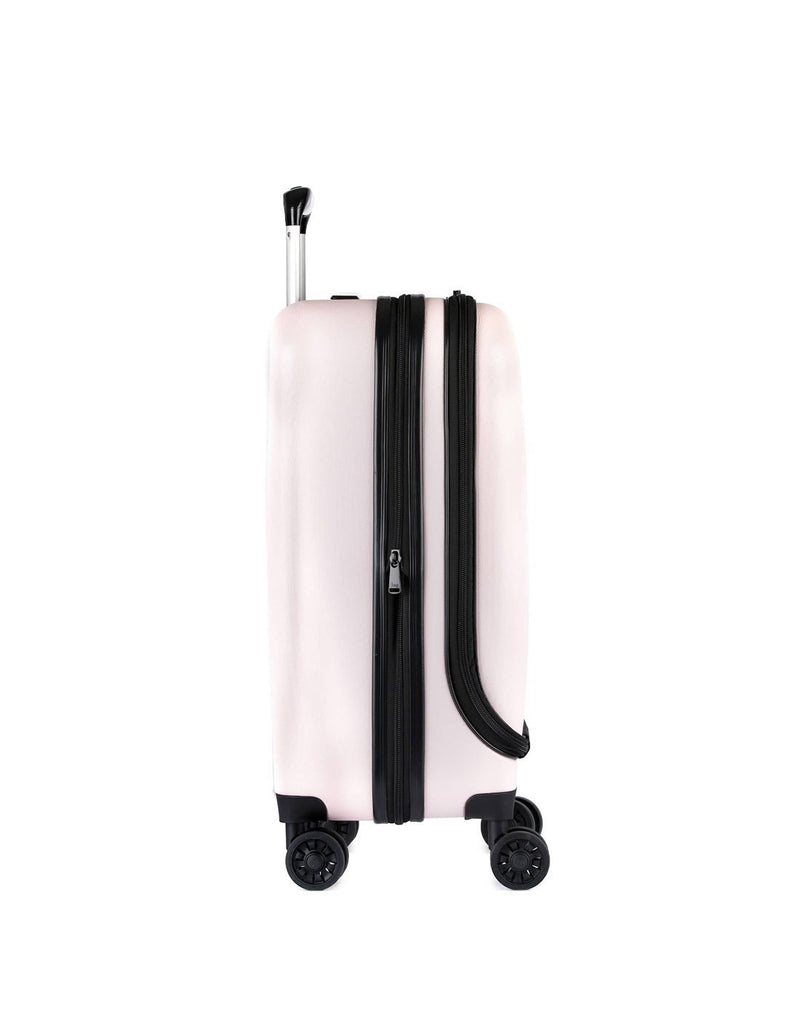 Lug booster wheelie carry-on shimmer powder pink colour luggage bag side view