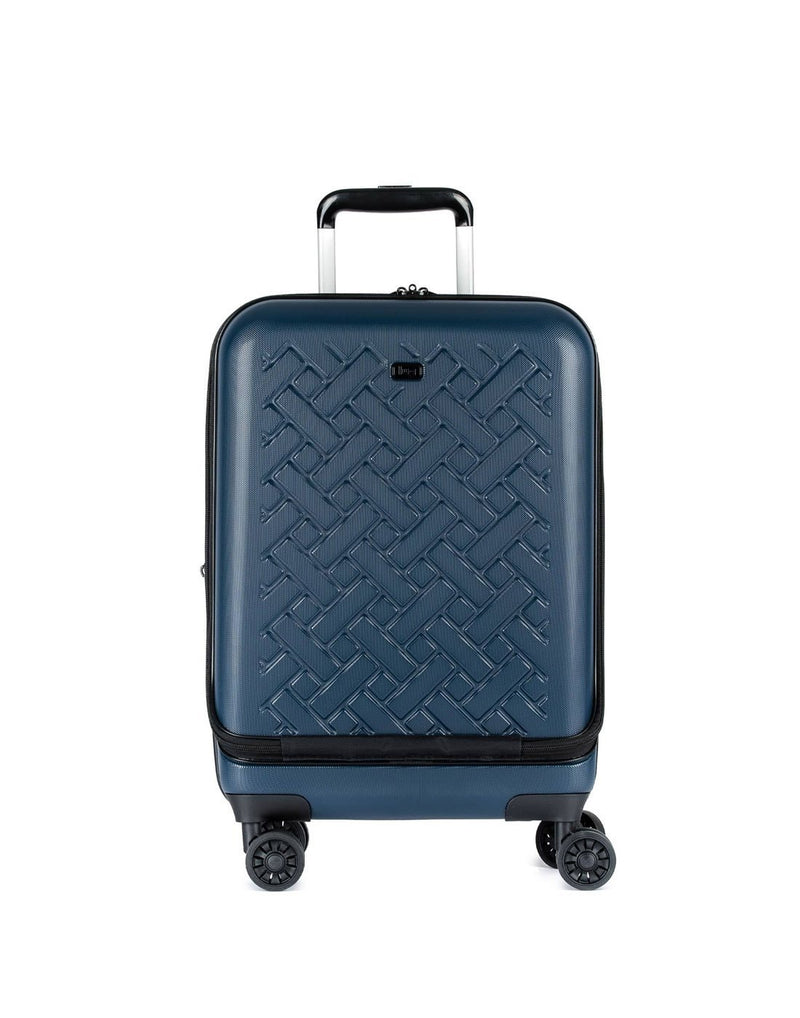 Lug booster wheelie carry-on shimmer navy colour luggage bag front view