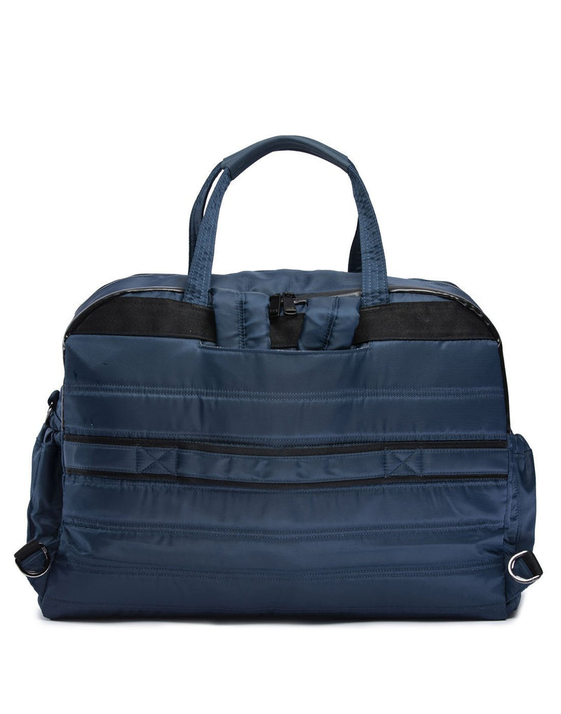 Lug steamboat contemporary navy colour duffle bag back view
