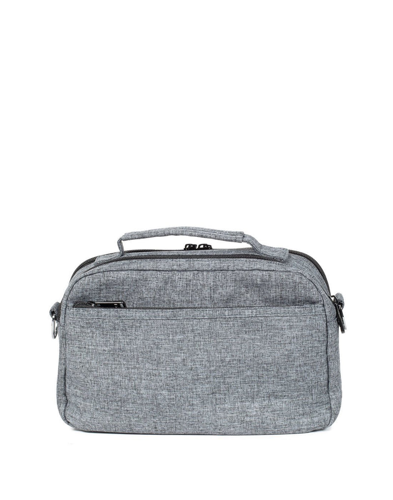 Lug scoop heather grey colour crossbody purse back view