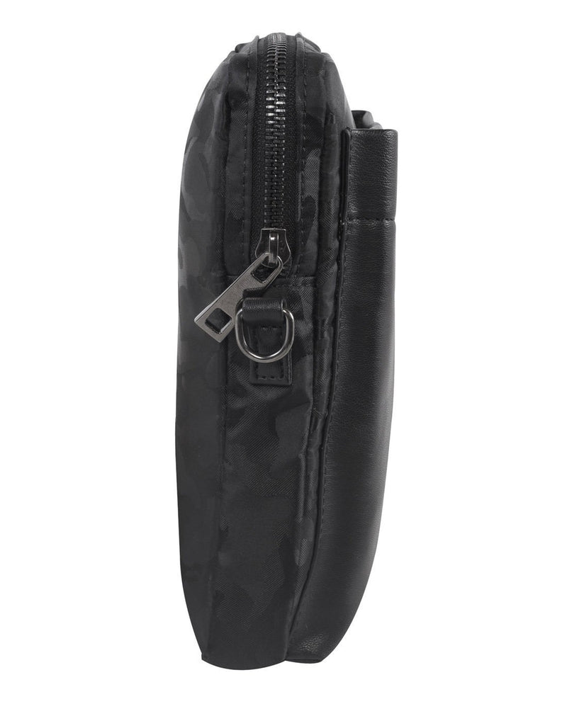 Bench camoflage mini crossbody black colour purse left side view