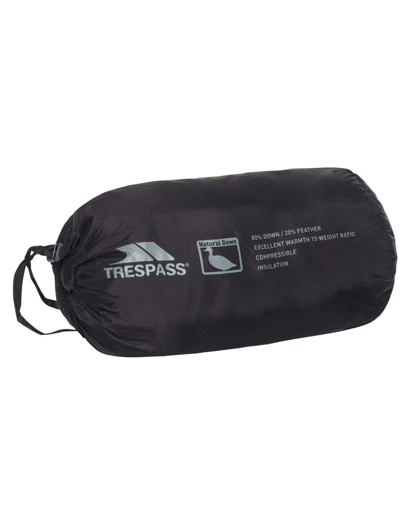 Trespass digby men's dark grey colour packaway hooded down jacket pouh