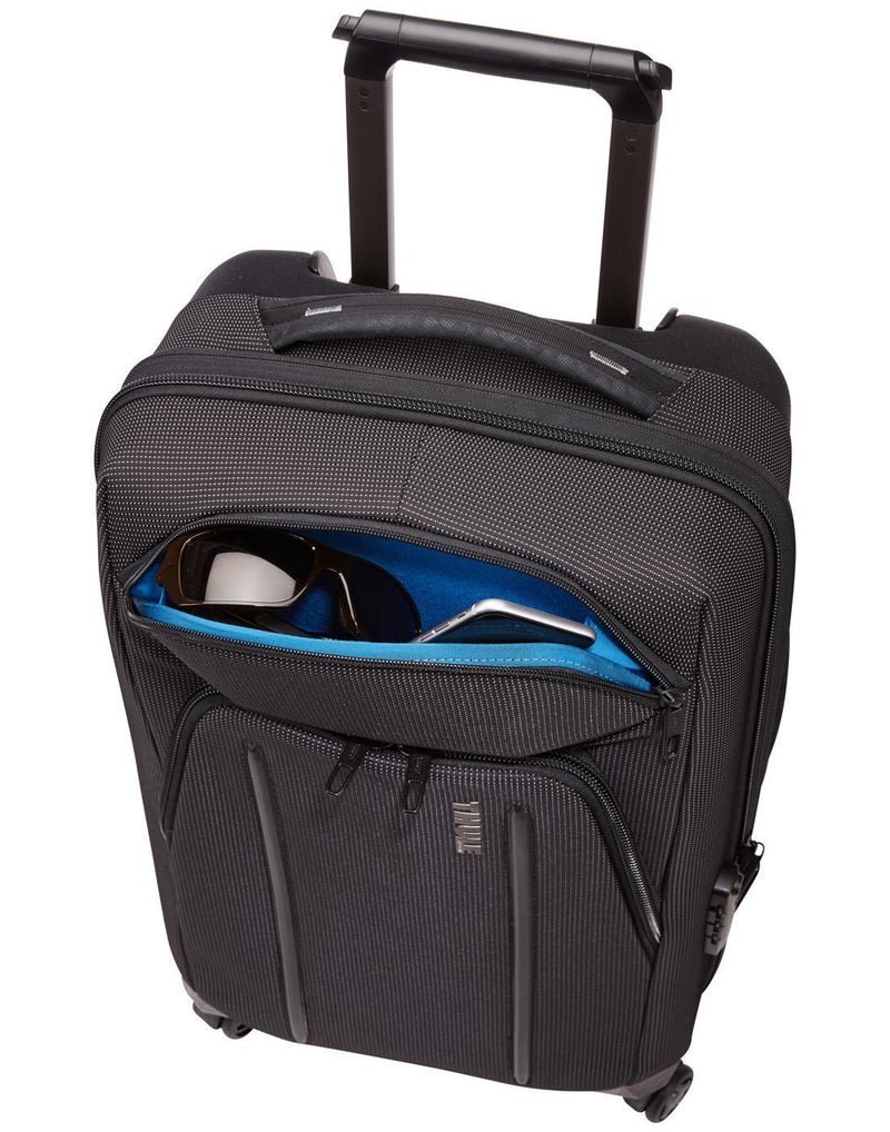 Thule crossover 2 carry-on spinner black colour luggage bag 3D view